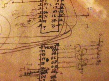 Hand drawn schematic of homebrew